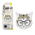 Опаковка на автомобилен ароматизатор с дизайн на котка с очила и цветя
