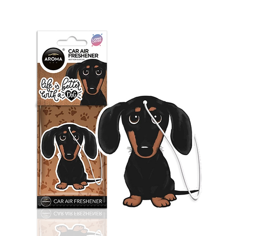 Автомобилен ароматизатор във формата на дакел с опаковка