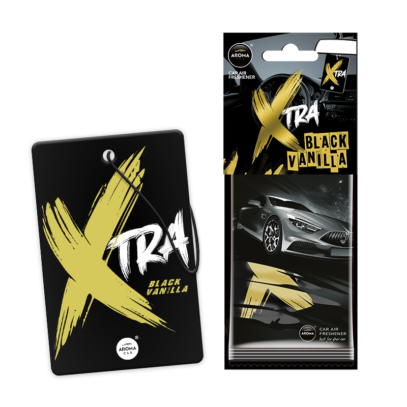 Опаковка и автомобилен ароматизатор Xtra Черна ванилия