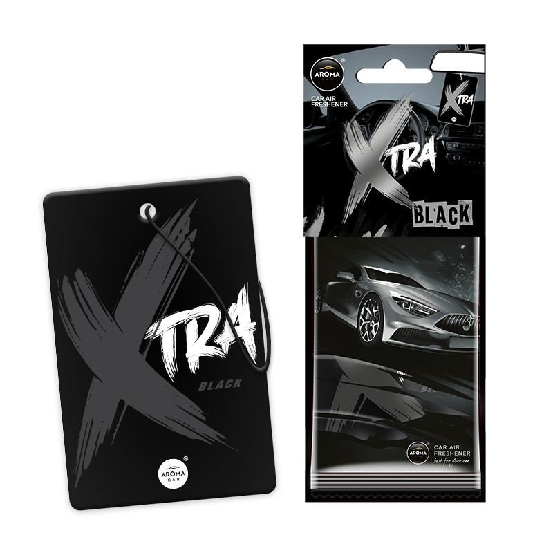Опаковка и автомобилен ароматизатор Xtra Black