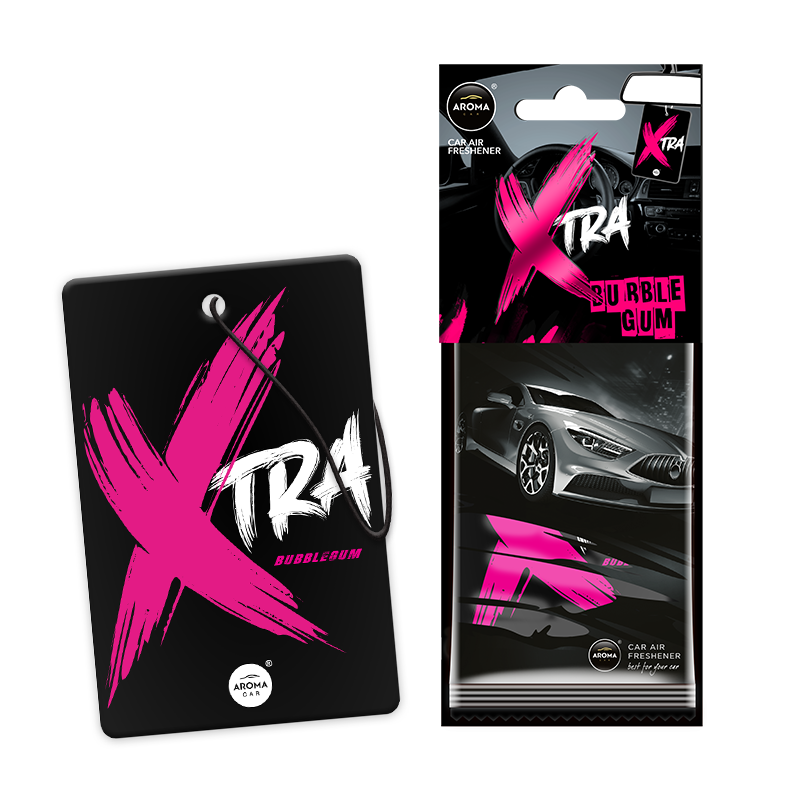 Опаковка и автомобилен ароматизатор Xtra Дъвка