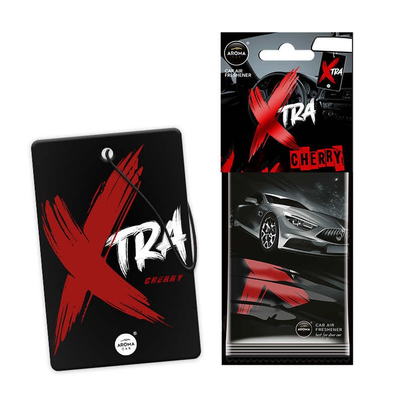 Опаковка и автомобилен ароматизатор Xtra череша