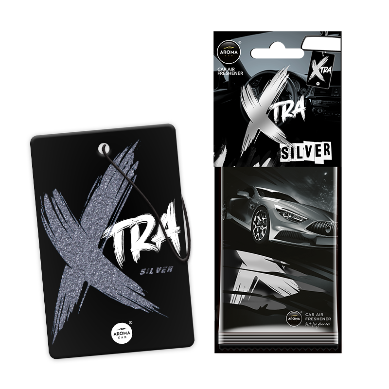 Опаковка и автомобилен ароматизатор Xtra Silver